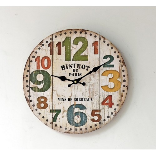 Часы настенные Bistrot Ø 35 см бежевые Clok