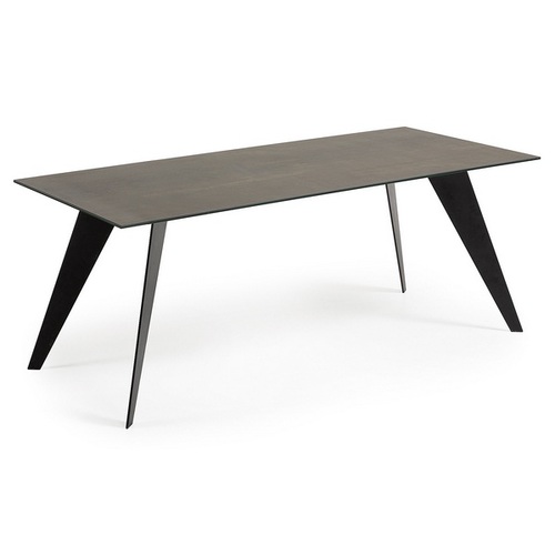 Стіл обідній C368K09 - NACK Table 200x100 см чорний ноги чорні Laforma
