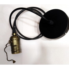 Лампа ретро шнур AMP35002-1 чорна без лампочки Thexata