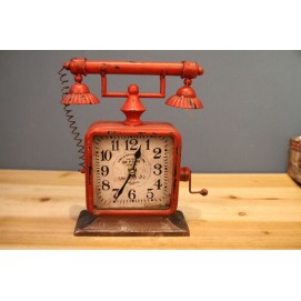 Часы настольные Телефон красные Clock 