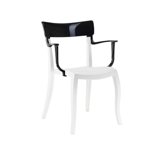 Крісло Hera-K сидіння біле 01 спинка чорний PAPATYА