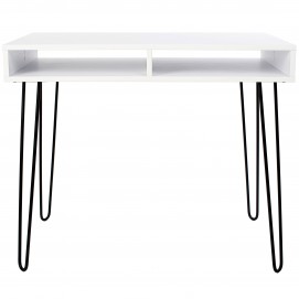 Стол письменный Desk (1000х600, фанера) Hairpinlegs белый