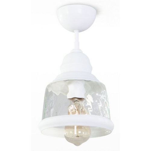 Лампа стельова Грот 30409 біла прозора N&B LIGHT