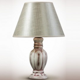 Лампа настільна з абажуром Візантія 19000 біла патина N&B LIGHT