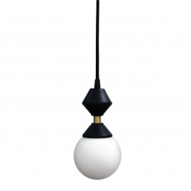 Лампа підвісна Dome lamp чорно-біла 25 см 4844 Pikart
