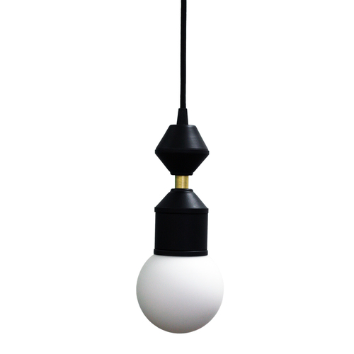 Лампа підвісна Dome lamp чорно-біла 26 см 4844 Pikart