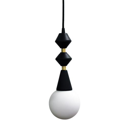 Лампа підвісна Dome lamp чорно-біла 33 см 4844 Pikart