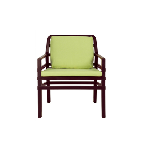 Крісло Aria Poltrona шоколад + зелений 40330.05.061.061 Nardi