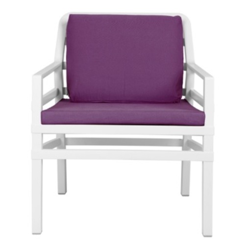 Крісло Aria Poltrona біле + фіолетовий 40330.00.068.068 Nardi