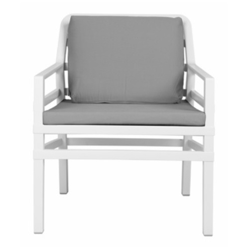 Крісло Aria Poltrona біле + сірий 40330.00.163.163 Nardi