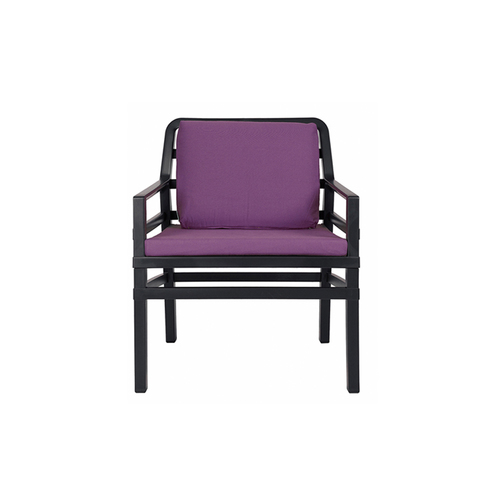 Крісло Aria Poltrona чорний + фіолетовий 40330.02.068.068 Nardi
