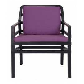 Крісло Aria Poltrona чорний + фіолетовий 40330.02.068.068 Nardi