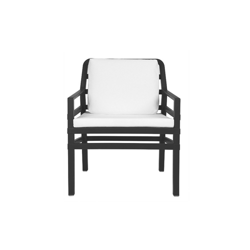 Крісло Aria Poltrona чорний + білий 40330.02.155.155 Nardi
