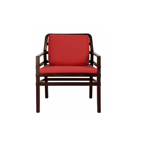 Крісло Aria Poltrona шоколад + червоний 40330.05.065.065 Nardi