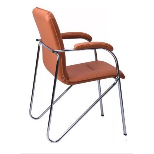 Кресло офисное без канта Самба хром светло-коричневое 015698 Famm 2018