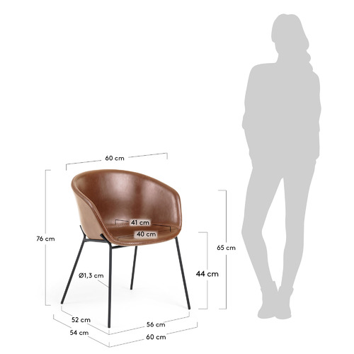 Крісло CC1084U10 - ZADINE коричневе Laforma 2019