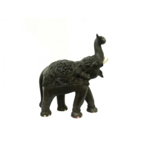 Статуетка Слон палісандр різьблений, хобот вгору, 39см (ФА-сп-05