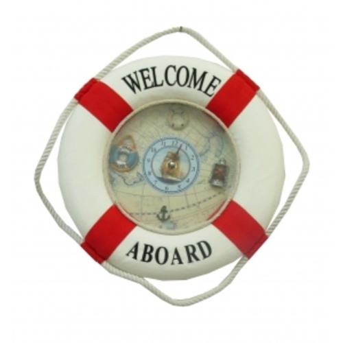 Морская тематика: часы-спасательный круг, 2 цвета (фа-мт-06, мт-13, мт-14)
