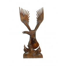 Статуетка Орел з двома орлятами, дерево СУАР (ФА-ос-73