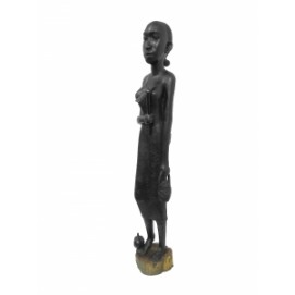 Статуетка ебенова африканка з мотикою, 120см (ФА-фе-23