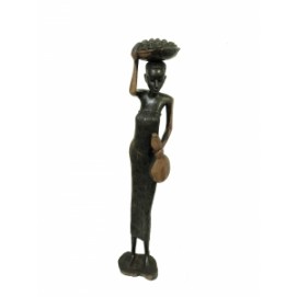 Статуетка ебенова Африканка з кошиком, 87см (ФА-фе-71