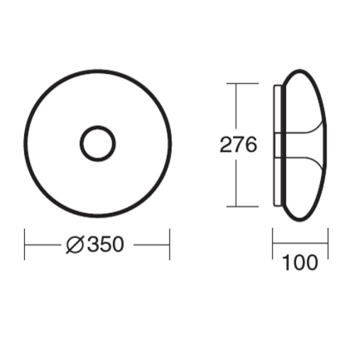 Світильник круглий стельовий SATURN 1 E-101KX64/462 T5c