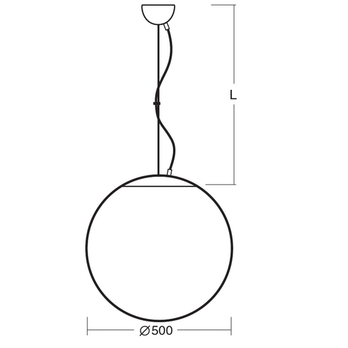 Світильник підвісний сферичний ADRIA L4 ZL11/098/L100 NL