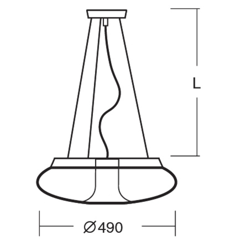 Світильник підвісний круглий SATURN L2E-102ZL11/482/L100