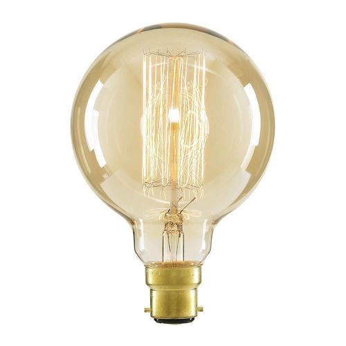 Лампочка Эдисона E27 G80 40W 2700K Amber 220V янтарное стекло Thexata